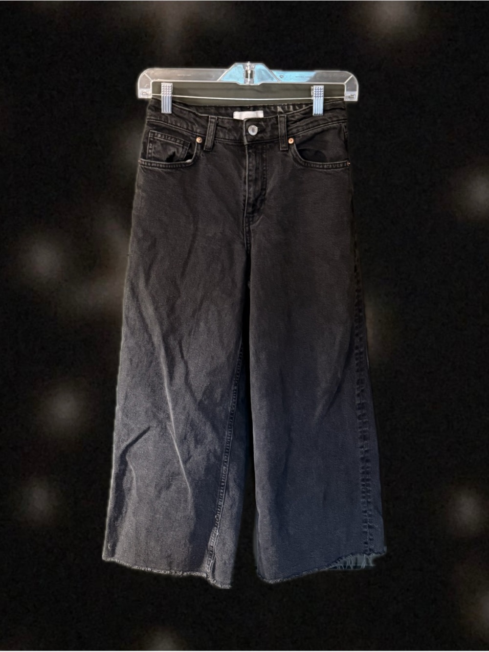 H&M Women's Black Wide-Leg Jeans